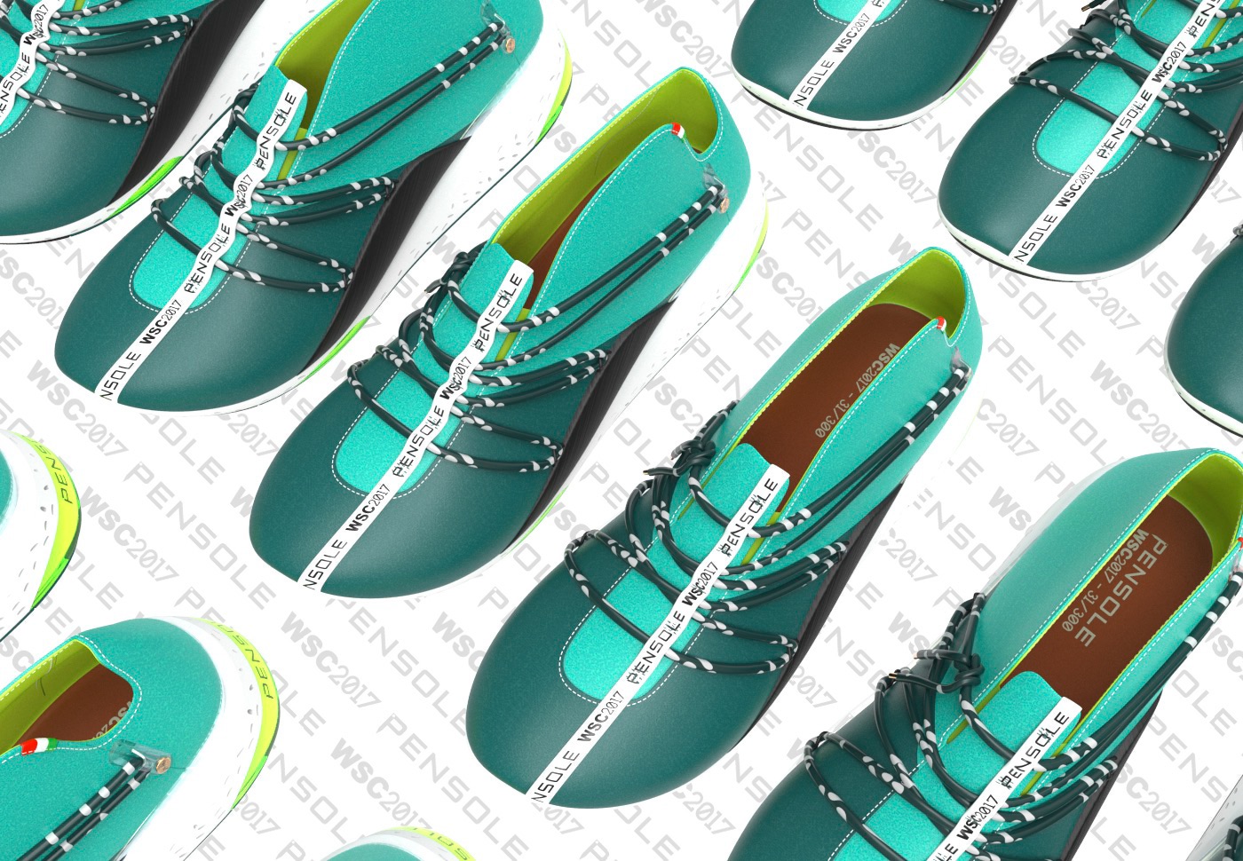 WSC2017，shoes，Outdoor sports，product design，PENSOLE，Hand drawn，