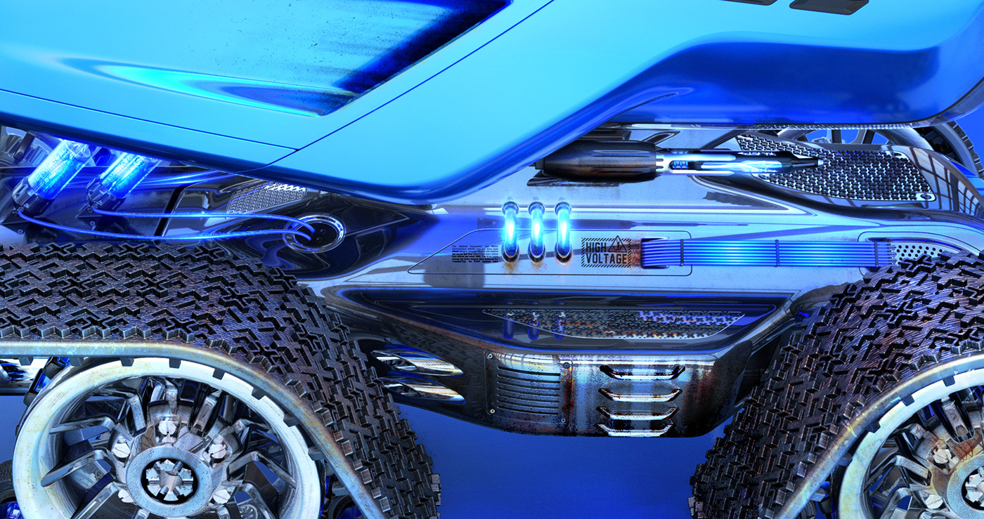 Science fiction design，Automatic design，Van，Exploration travel，Concept Car，