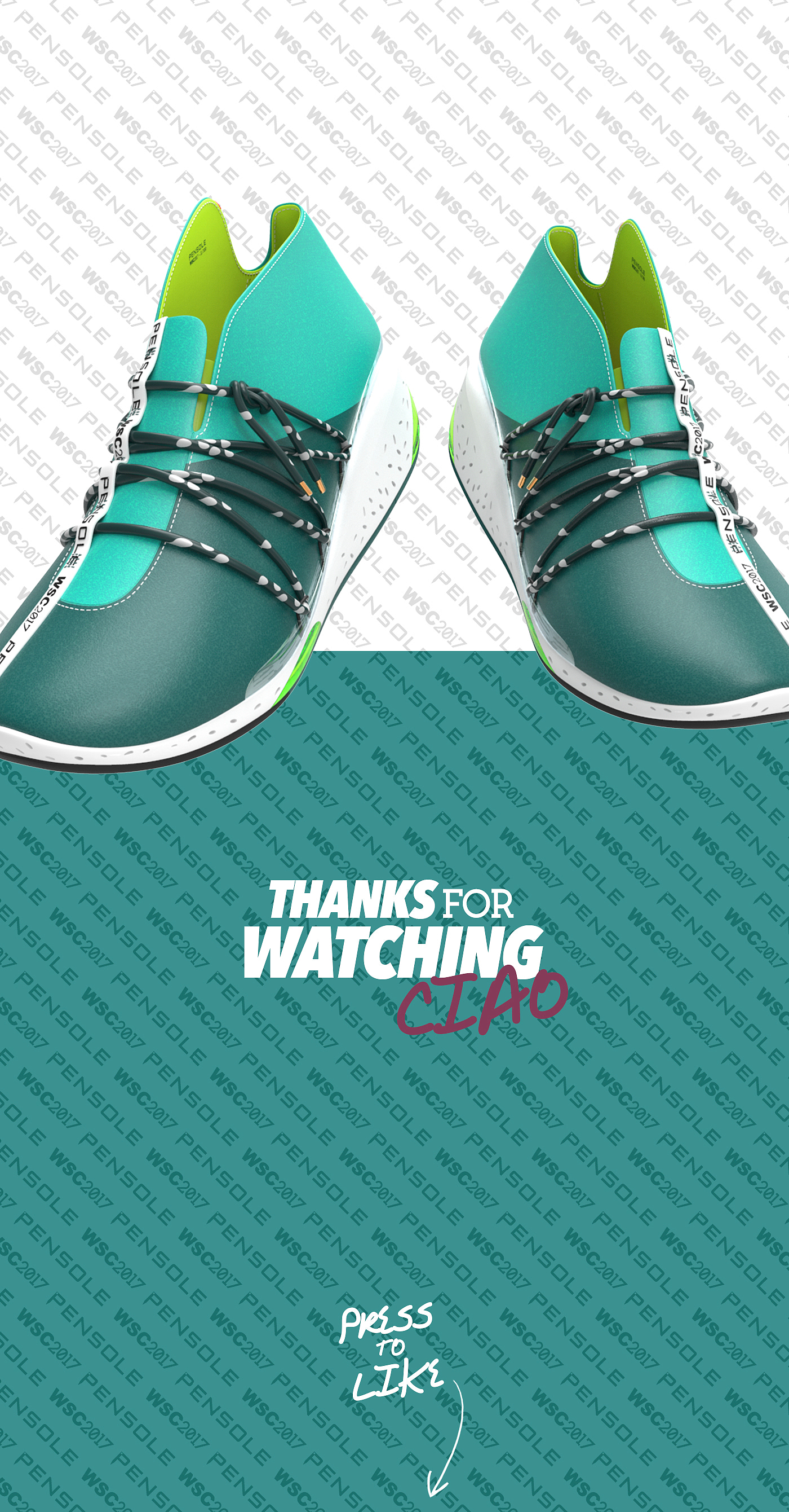 WSC2017，shoes，Outdoor sports，product design，PENSOLE，Hand drawn，