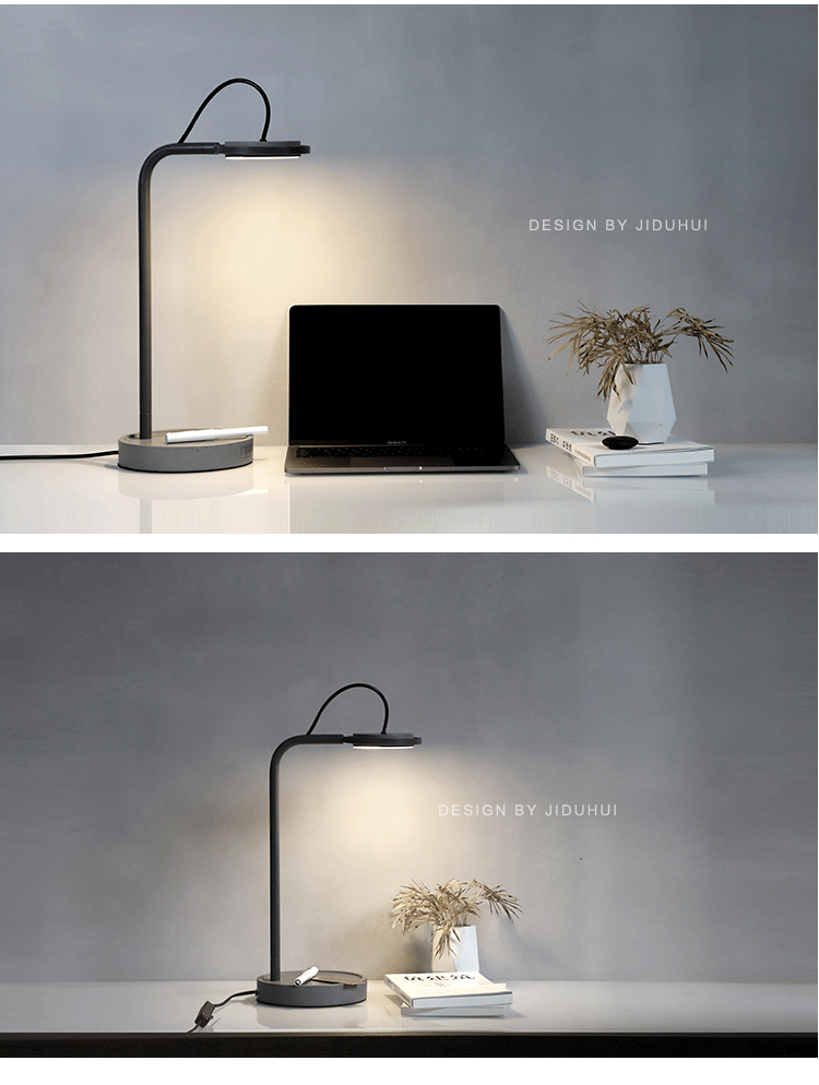 Several degrees of gray，Desk lamp，concrete，