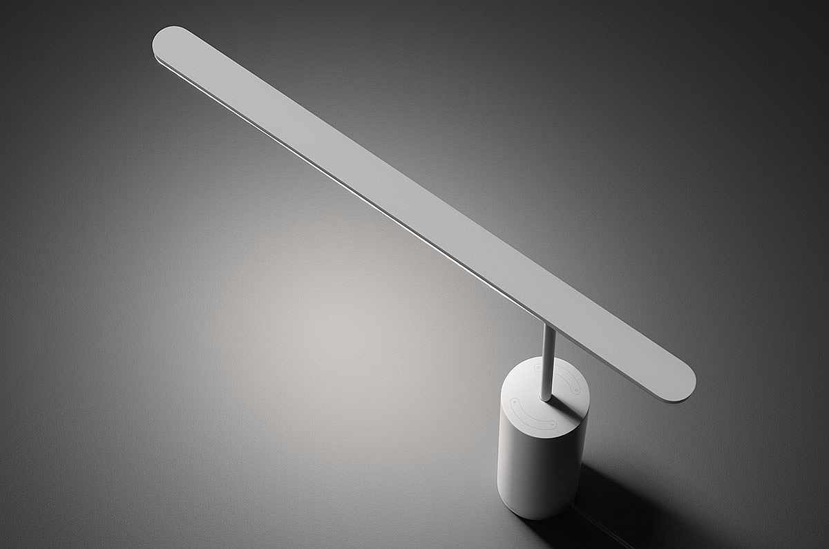 Level desk lamp，Horizontal light，Desk lamp，white，