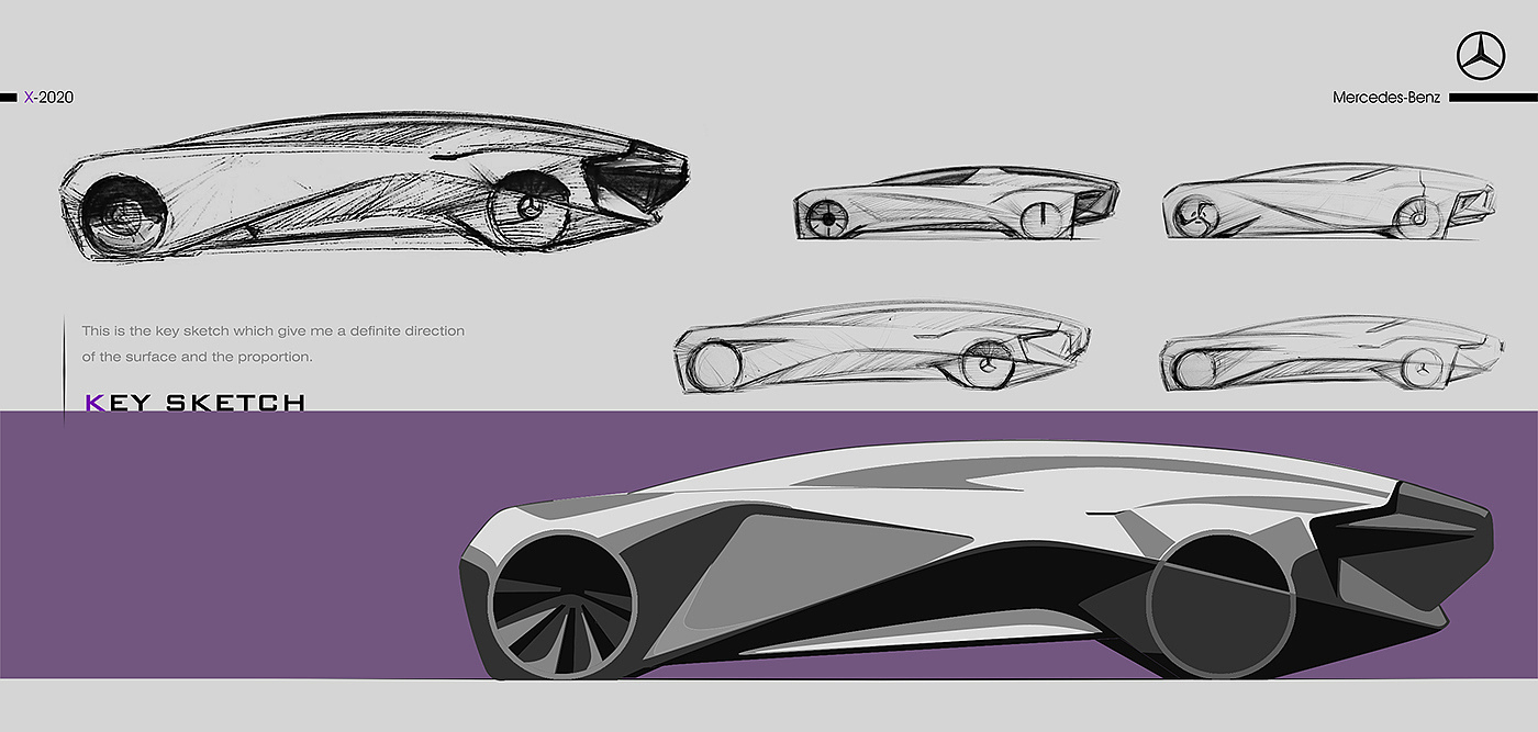 Inspiration of Chinese Calligraphy，luxury goods，Concept Car，Hand drawn sketch，industrial design，