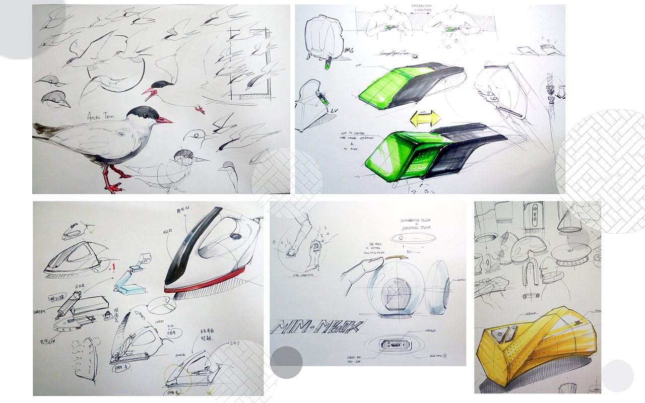 industrial design，Hand drawn，Design，Express quickly，original，sample reels，