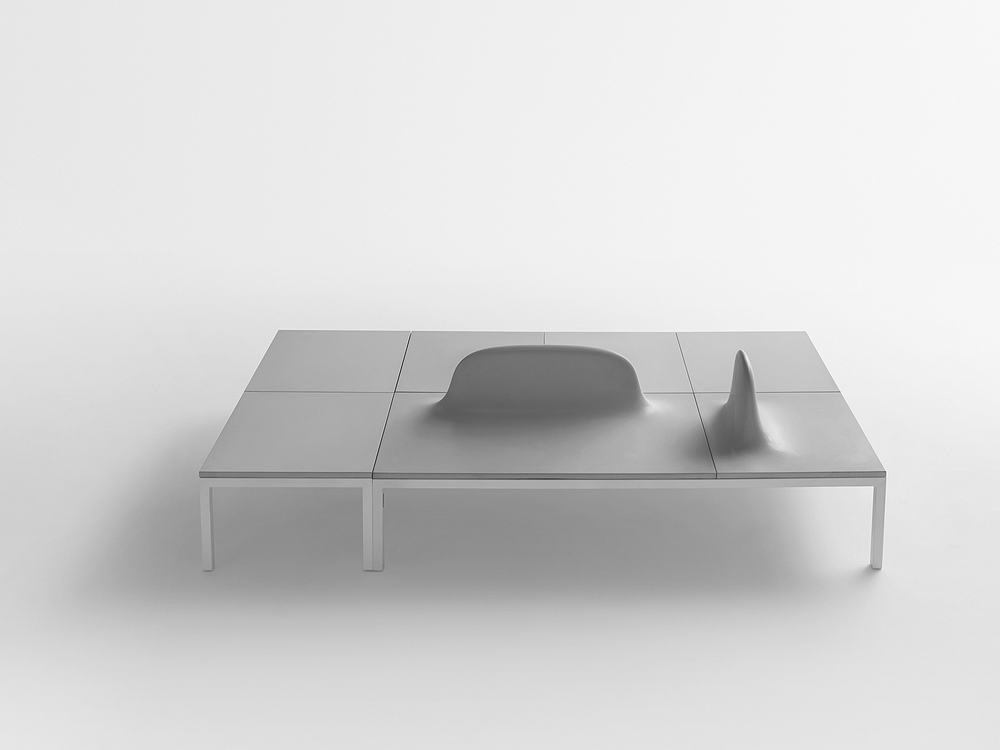 Public seat，concrete，UHPC，Metallic，Large，