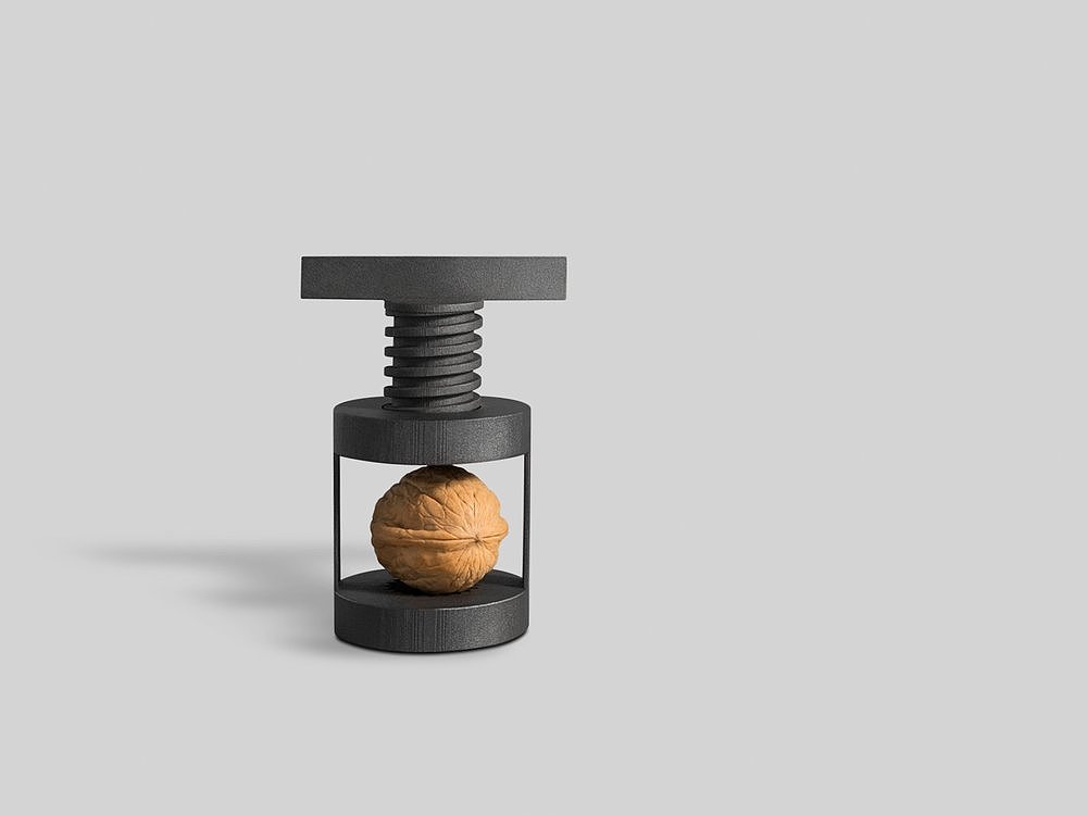 Metal，Walnut clip，Black steel，3D printing，OTHR，
