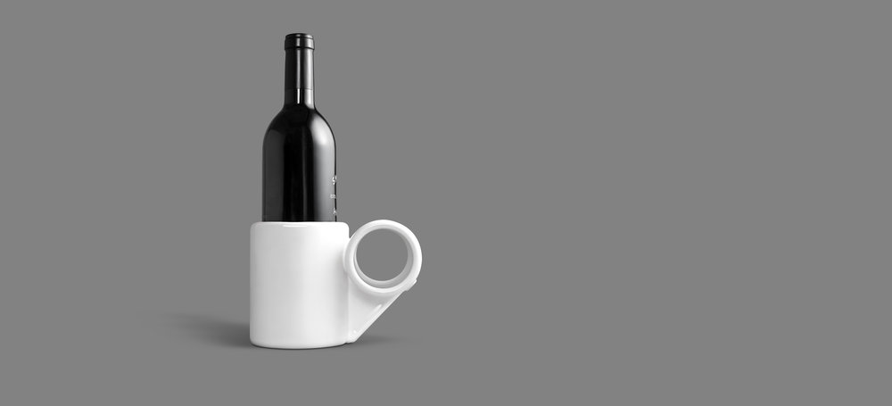 product design，industrial design，white，Wine rack，Porcelain，3D printing，OTHR，