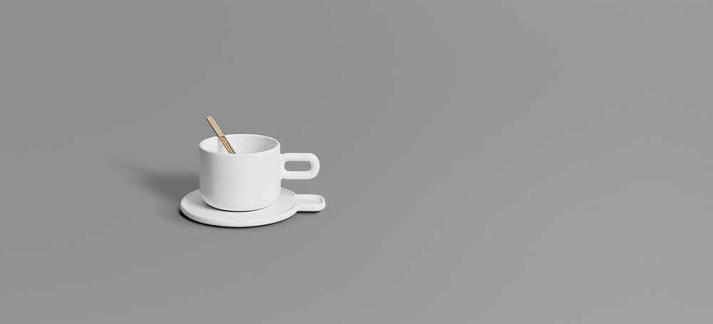 OTHR，3D printing，Porcelain，coffee cup，Metal，Spoon，industrial design，product design，