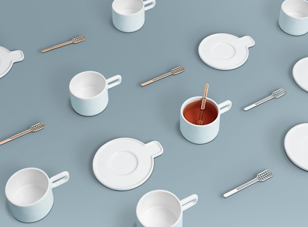 OTHR，3D printing，Porcelain，coffee cup，Metal，Spoon，industrial design，product design，