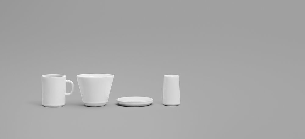 OTHR，3D printing，coffee cup，Porcelain，black and white，industrial design，product design，