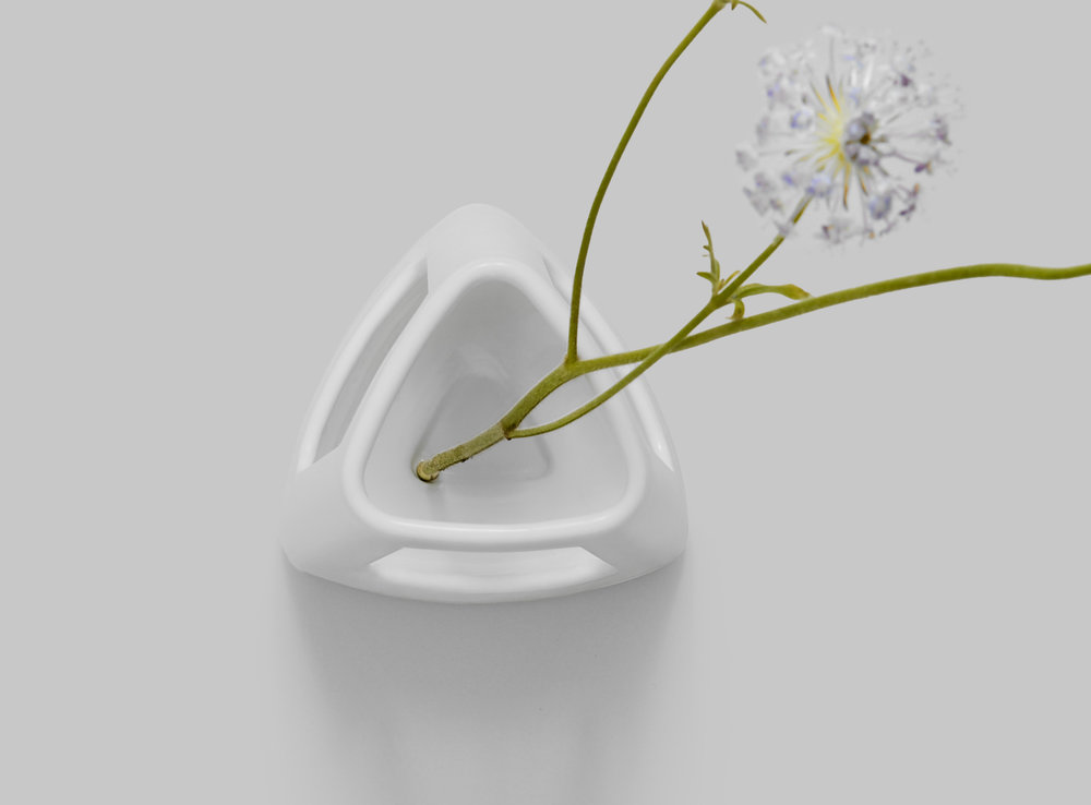 OTHR，3D printing，Porcelain，vase，black and white，
