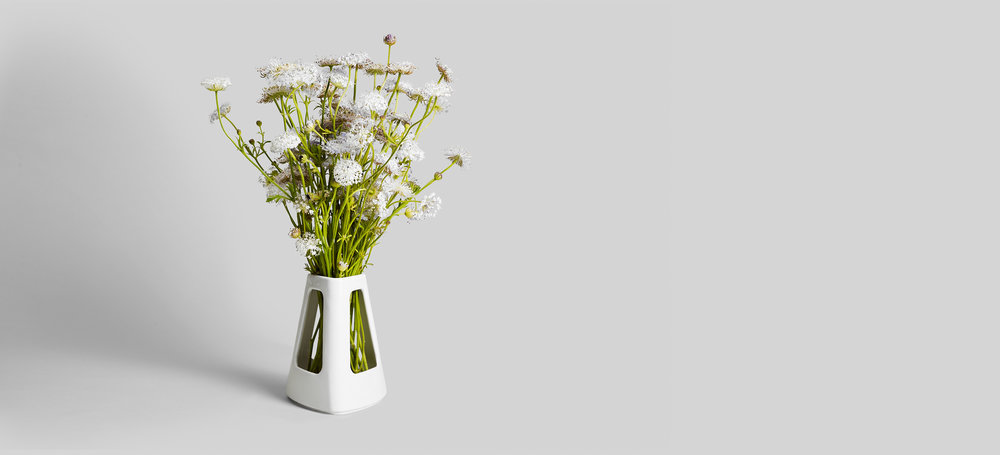 OTHR，3D printing，Porcelain，vase，black and white，