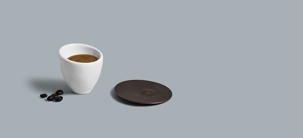 product design，industrial design，white，coffee cup，Porcelain，3D printing，OTHR，bronze ware，Coaster，