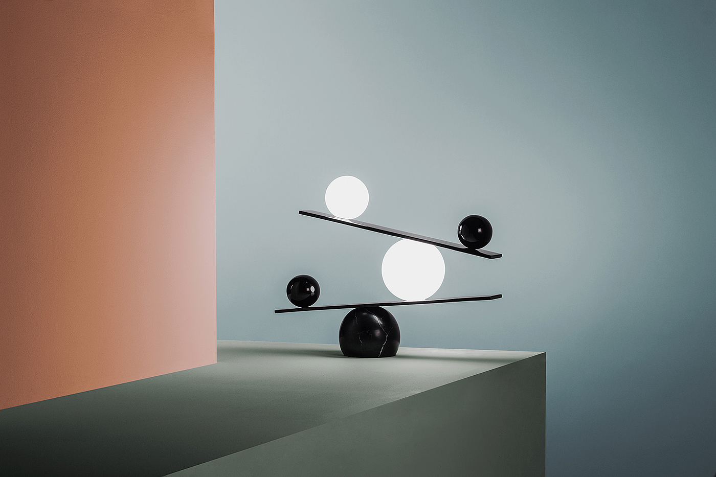 Metal，Minimalist，Balance table lamp，