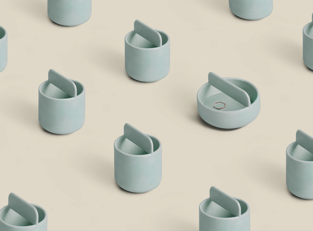 Minimalist，Art，Cyan，black，white，Porcelain，3D printing，OTHR，