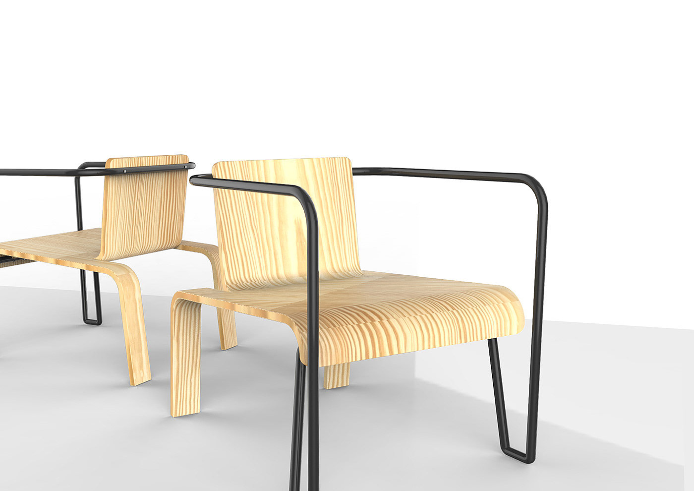 Bending wood chair - 普象网