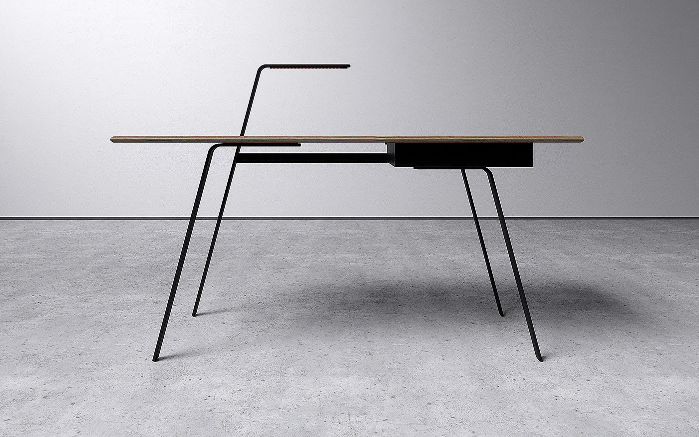 white，simple，Table，Flamingo desk，Andrey Mohila，