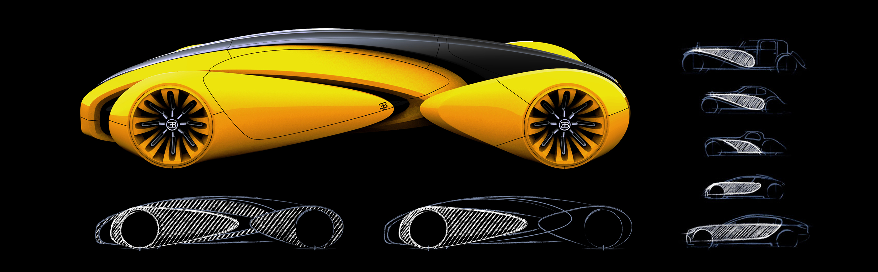 Bugatti Cheval，Art，technology，Automobile design，
