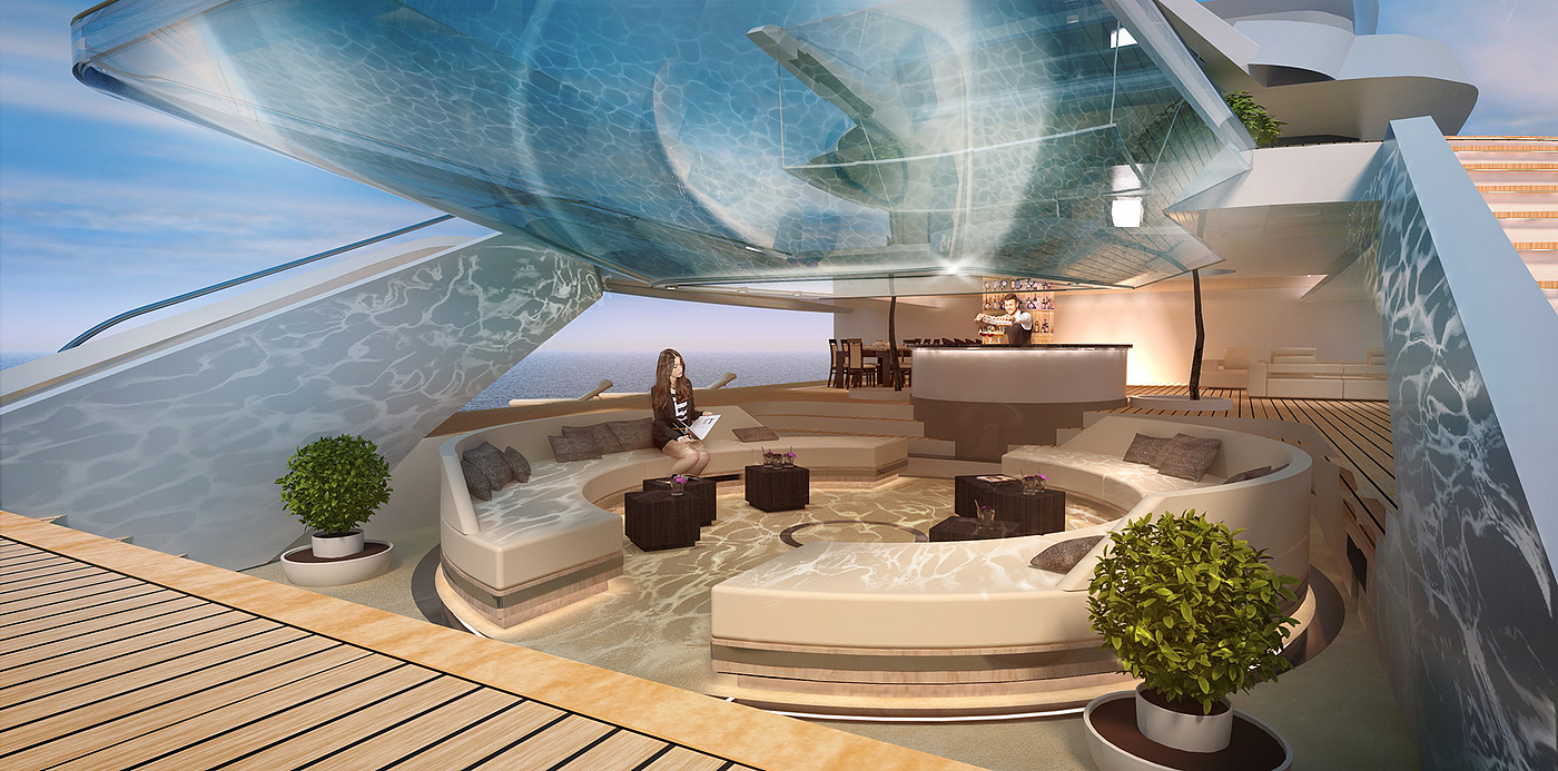 PARADISO，Luxury yacht ，product design，a ship，