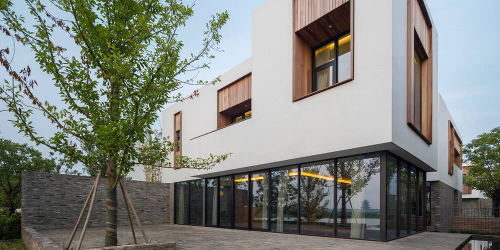 Villa design，Minimalist，Building interior，White theme，Light and shadow，Sexual apathy，Home furniture，sofa，chair，bedside cupboard，dresser，modern stylish，Warm color，yellow，Stone and wood，