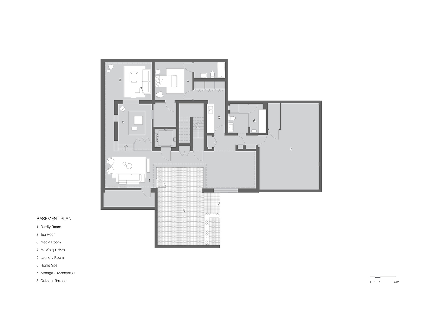Villa design，Minimalist，Building interior，White theme，Light and shadow，Sexual apathy，Home furniture，sofa，chair，bedside cupboard，dresser，modern stylish，Warm color，yellow，Stone and wood，