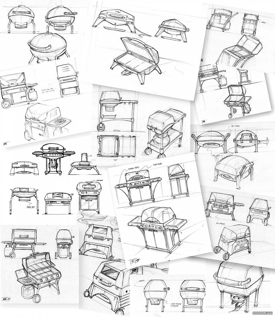 Product drawing，Hand drawn，sketch，Detailed steps，concise，