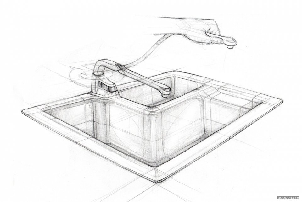 Product drawing，Hand drawn，sketch，Detailed steps，concise，