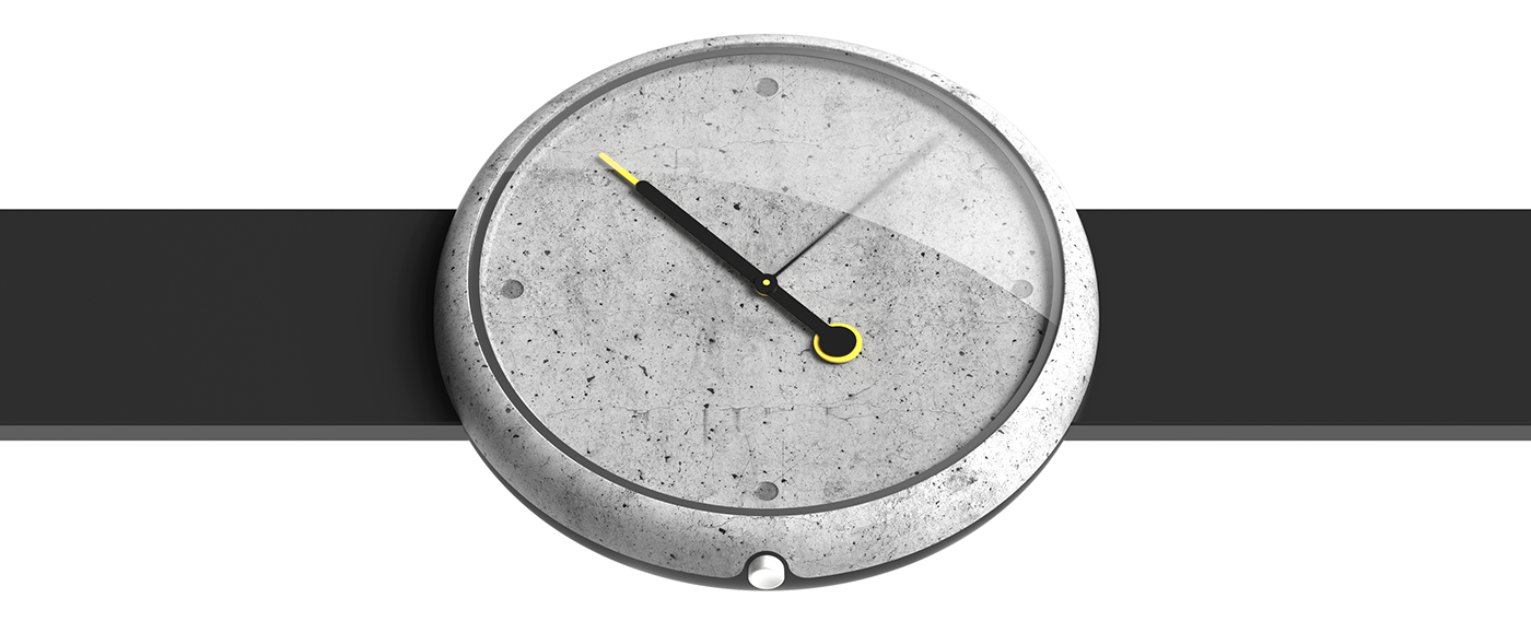 Clock design，concrete，lunar，