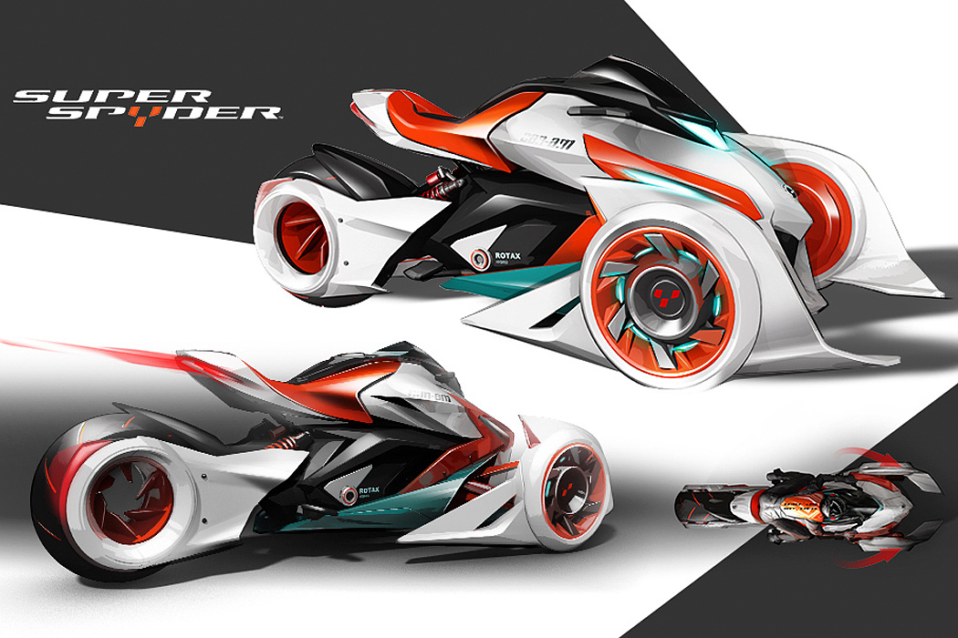 Spyder，Motorcycle design，locomotive，