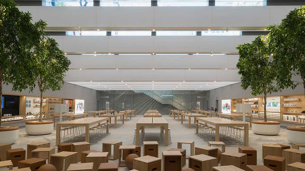 Apple Inc，fountain，Architectural design，Minimalist，modern stylish，water，lighting，Milan, Italy，Electronic consumption，furniture design ，Modern design，Interior design，