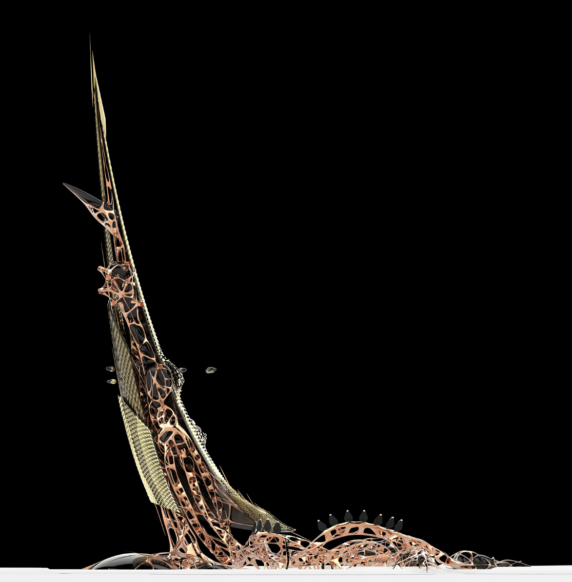 moonscape，Architectural design，Expansion structure，Dependent growth，Futurism，