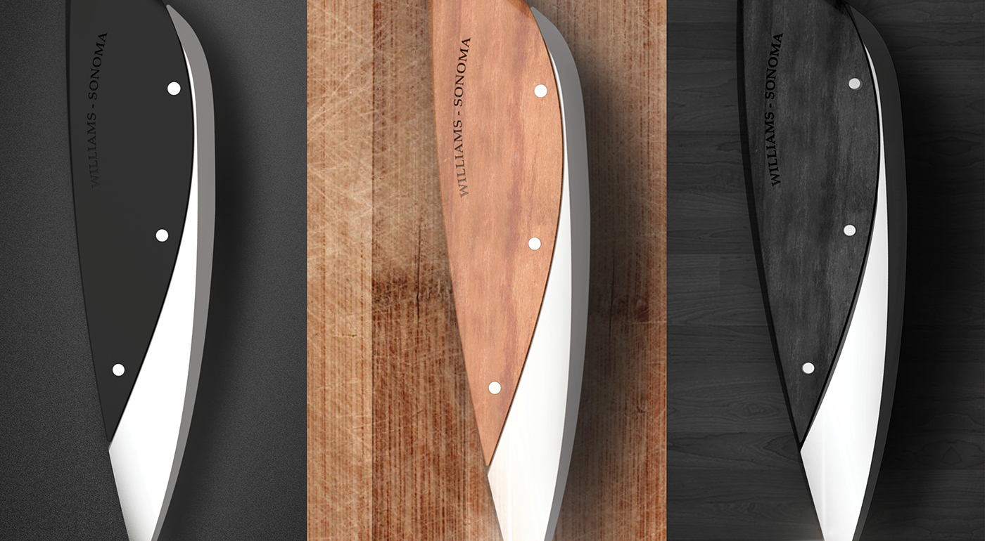 Williams-Sonoma，knife，shovel，black，wood，industrial design，product design，