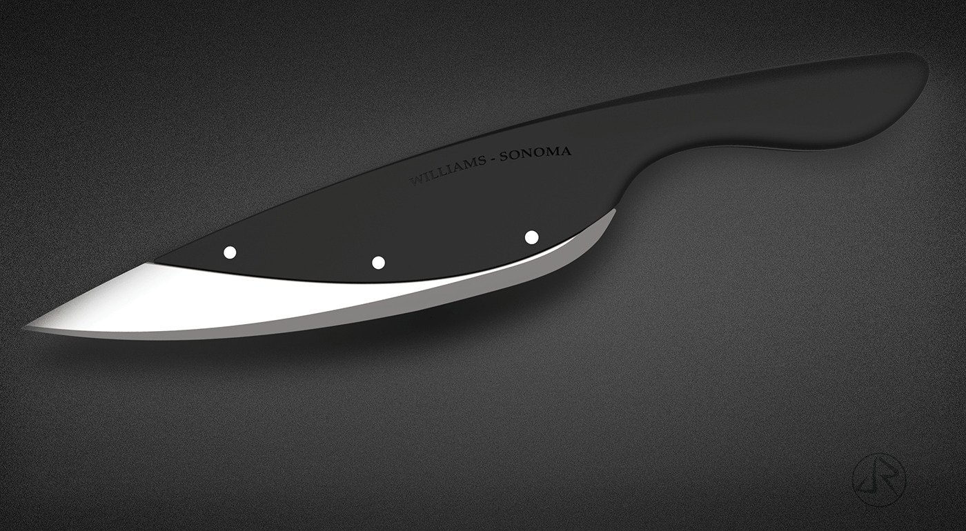 Williams-Sonoma，knife，shovel，black，wood，industrial design，product design，