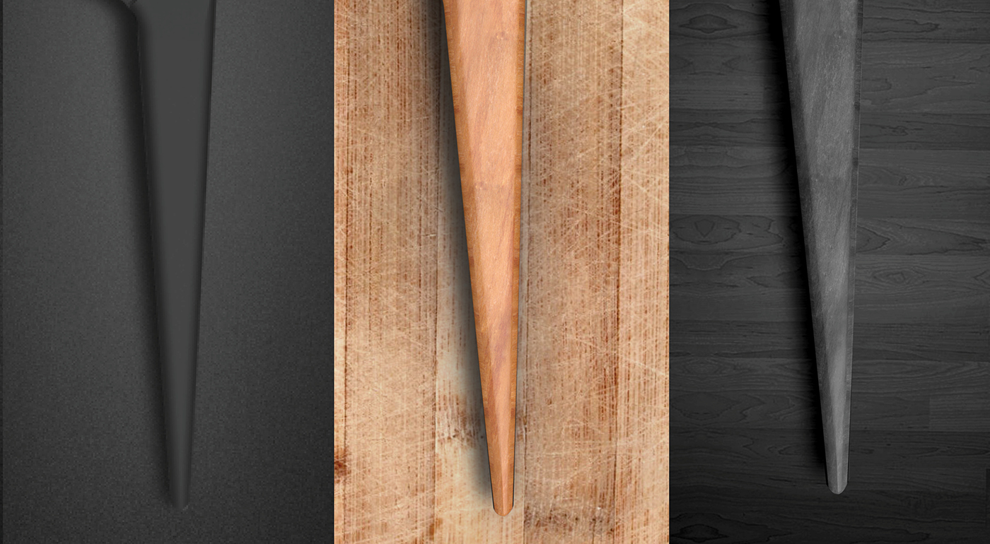 Williams-Sonoma，knife，shovel，black，wood，industrial design，product design，