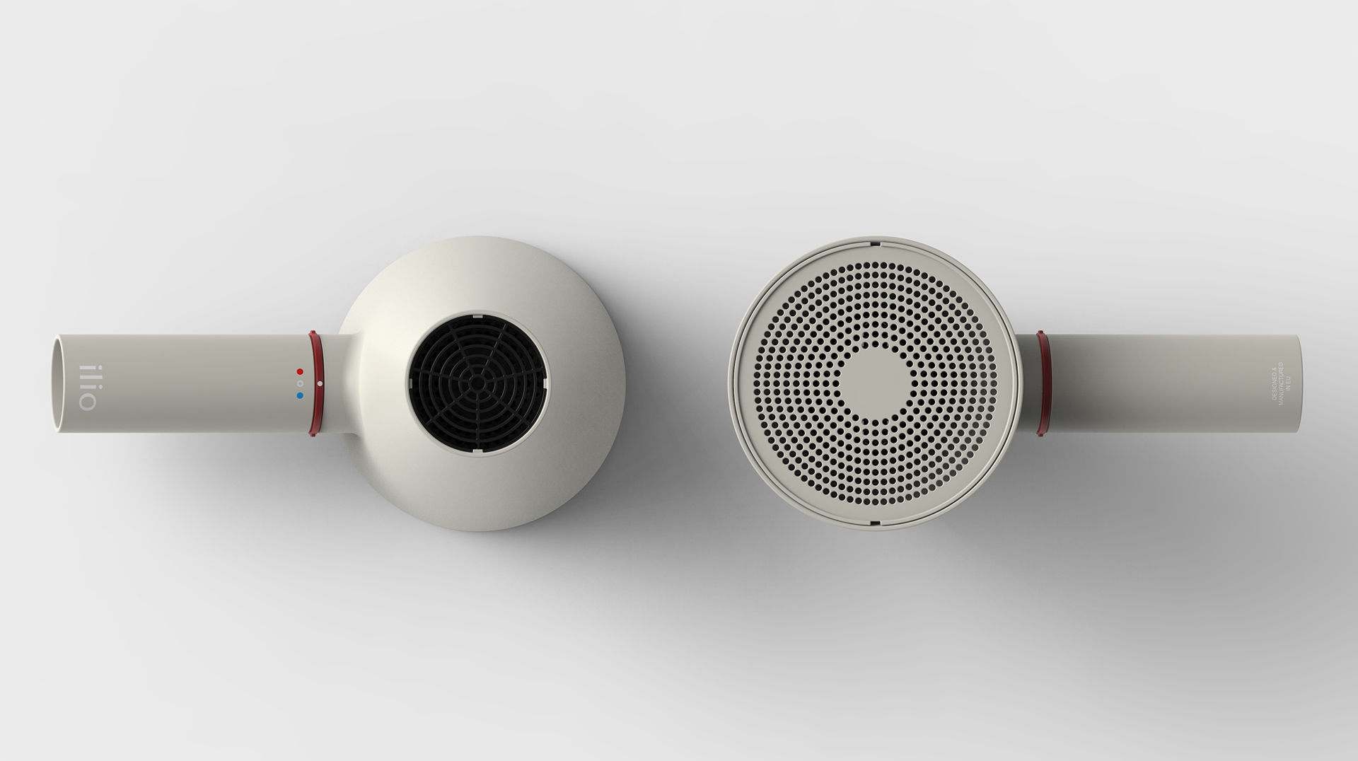 Ilio hair dryer，white，product design，