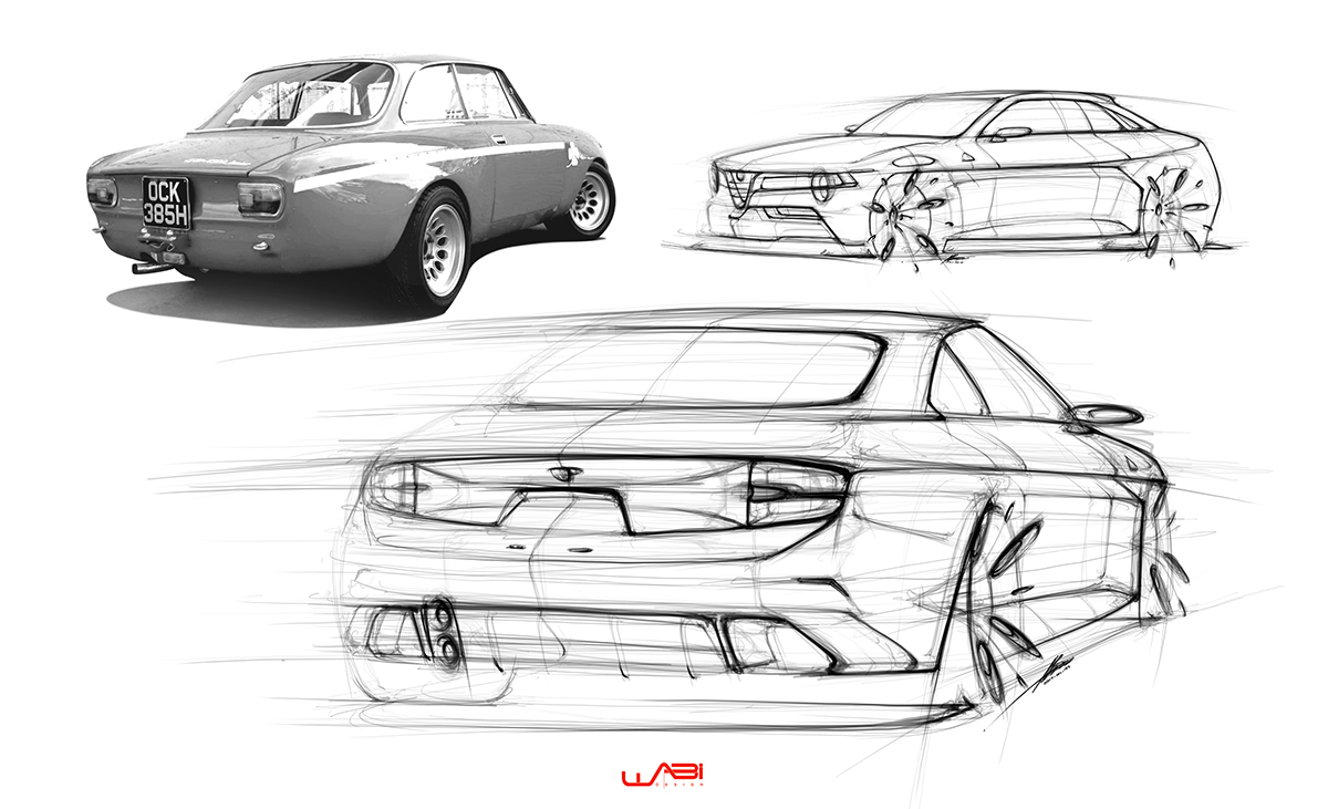 汽车手绘及快速渲染作品选