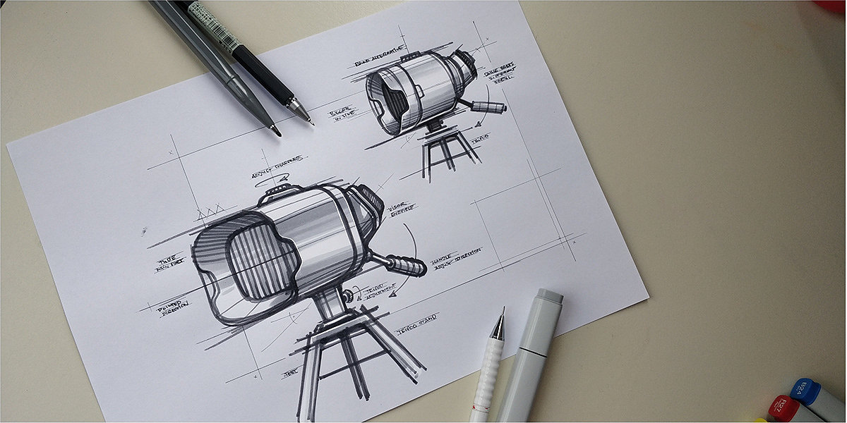 product design，manuscript，Hand drawn，industrial design，