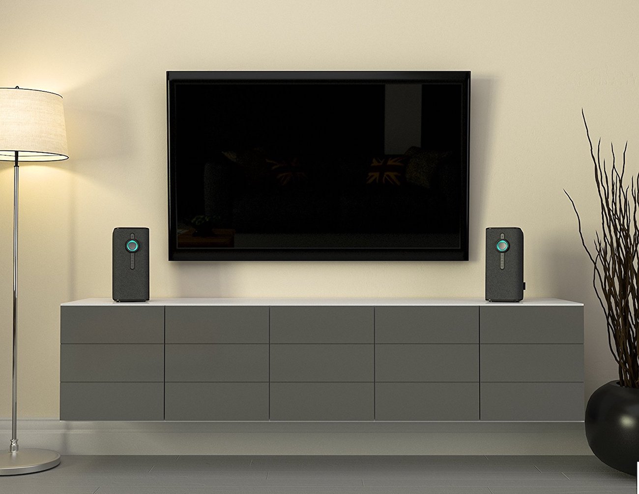 industrial design，intelligence，antifouling，grey，sound，Amazon Alexa，