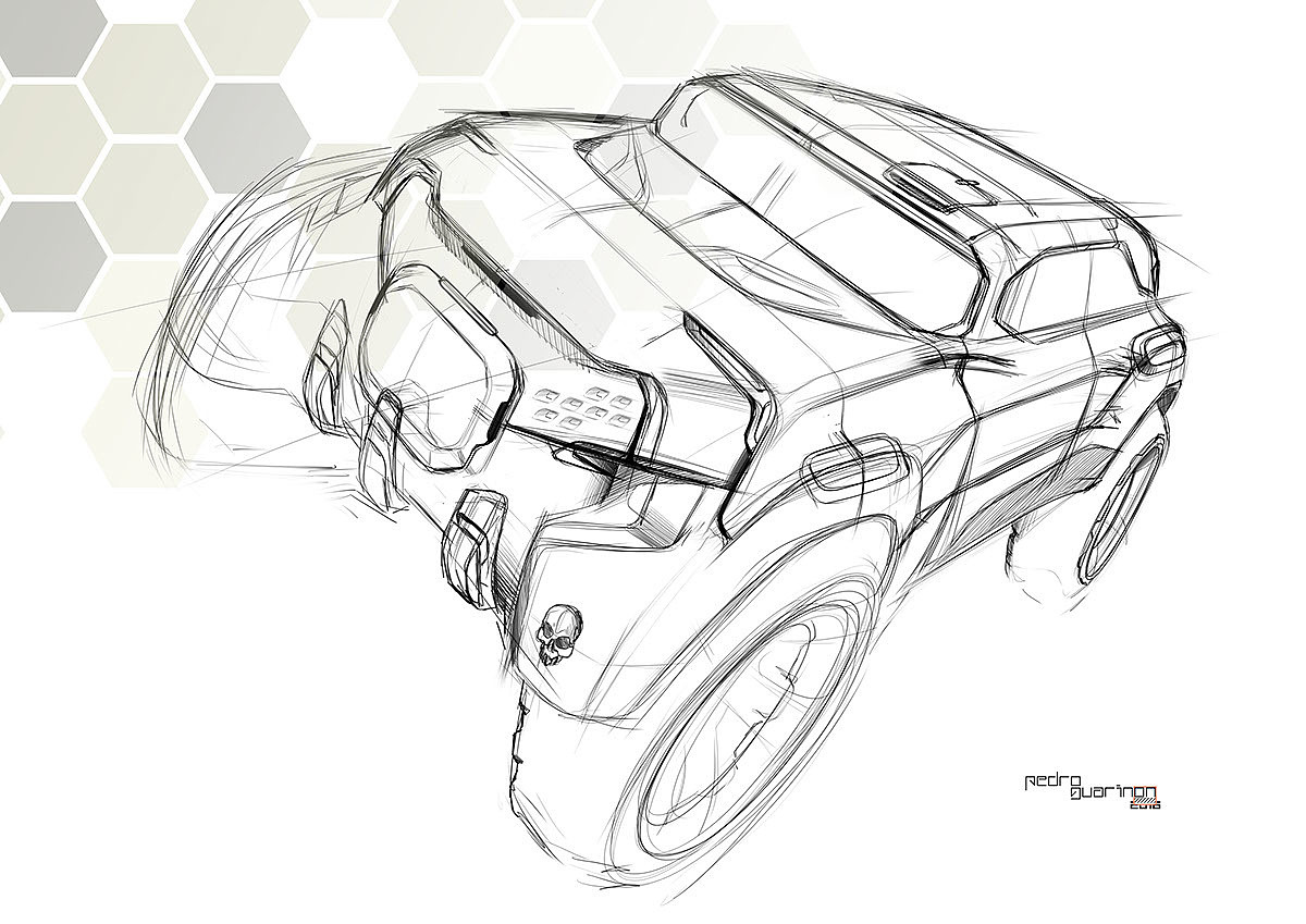 Automatic design，Military sketch，Step details，Automotive power，sketch，