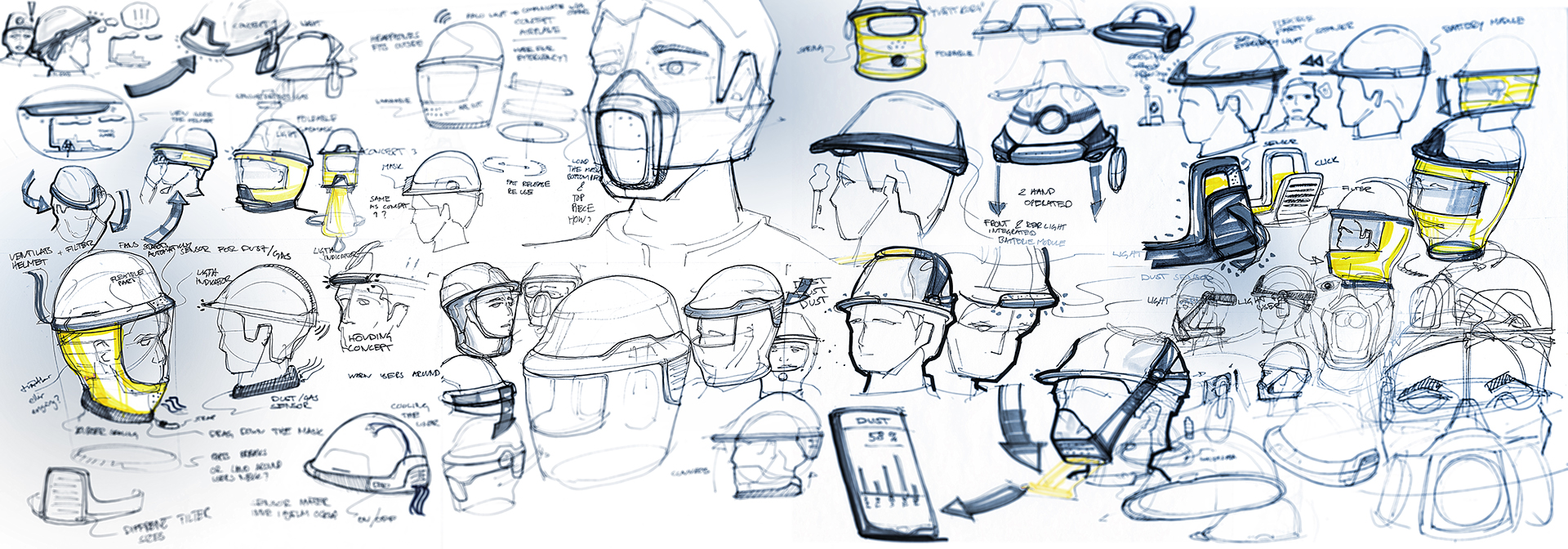 Safety helmet breathing mask，