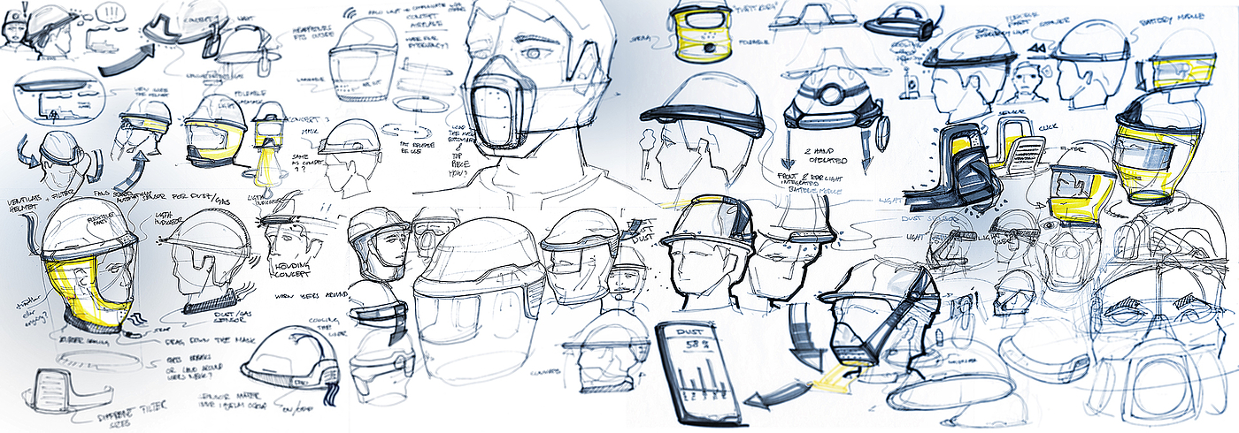 Safety helmet breathing mask，