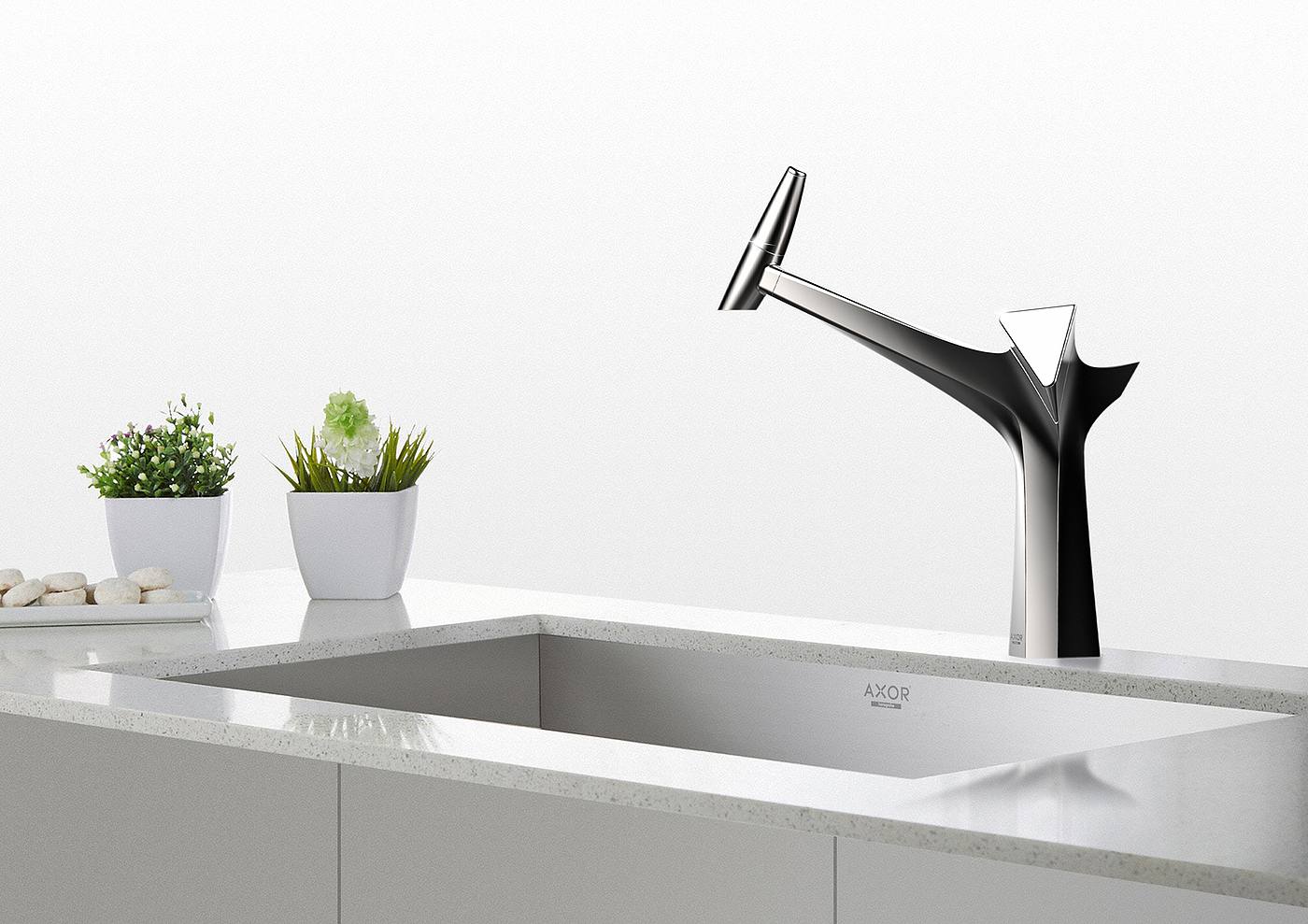 Metal，water tap，AXOR_Kitchen，