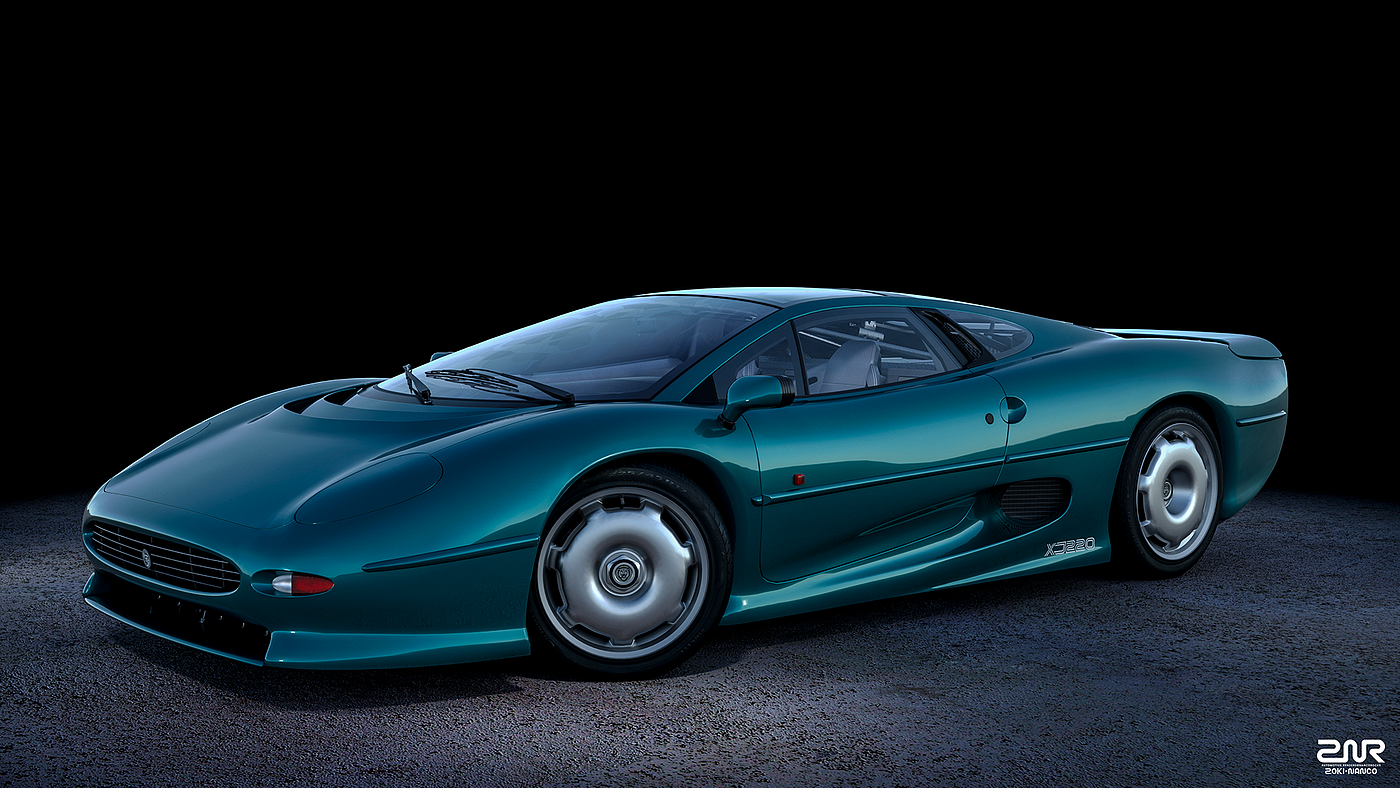 Automobile design，Sports car，Jaguar xj220，