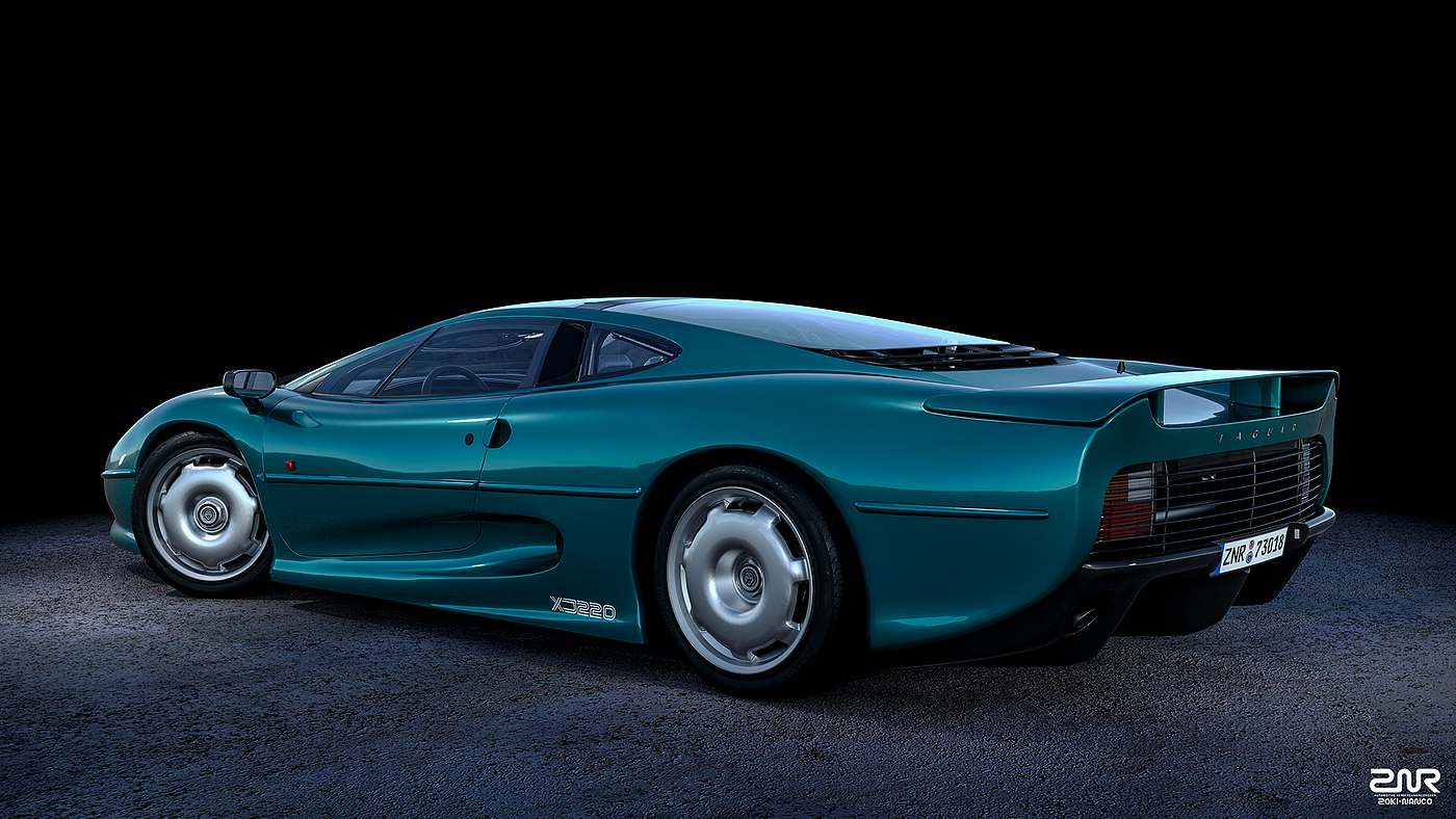 Automobile design，Sports car，Jaguar xj220，