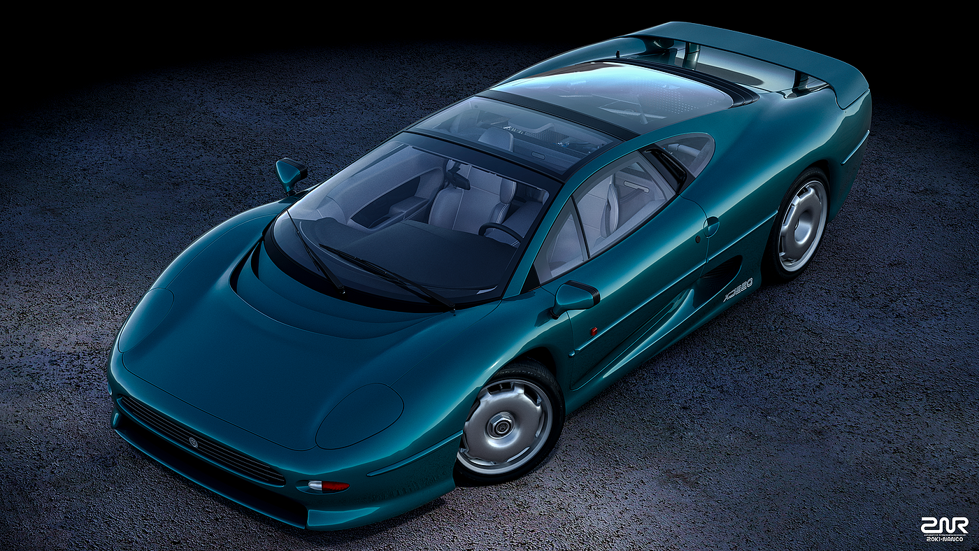 Automobile design，Sports car，Jaguar xj220，