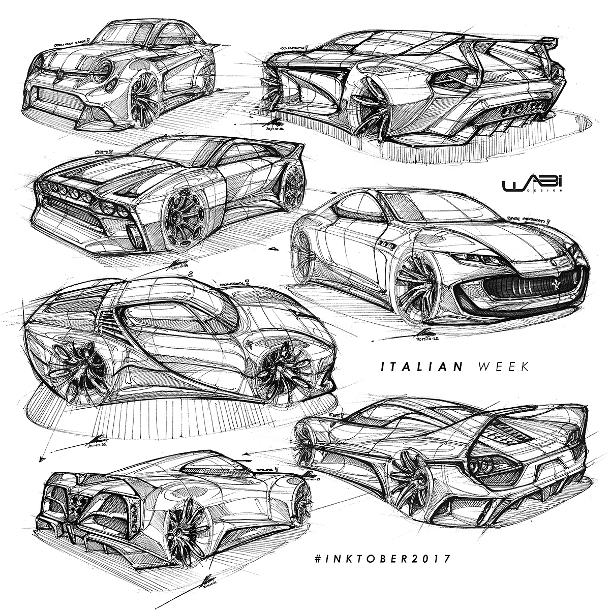 Hand drawn car，vehicle，product design，industrial design，