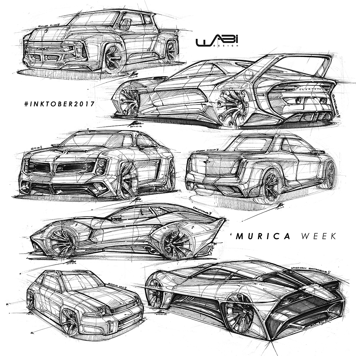 Hand drawn car，vehicle，product design，industrial design，