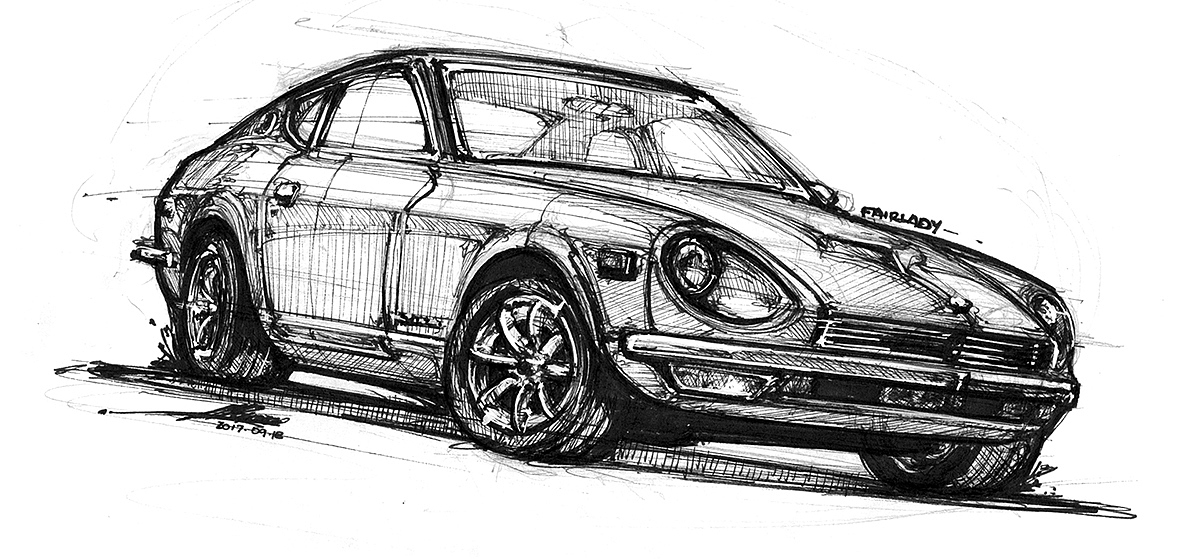 Hand drawn car，vehicle，product design，industrial design，