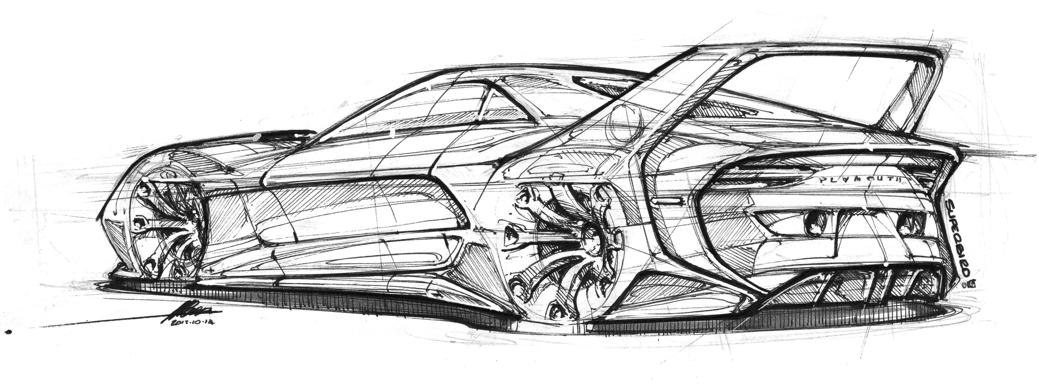 Hand drawn car，vehicle，product design，industrial design，