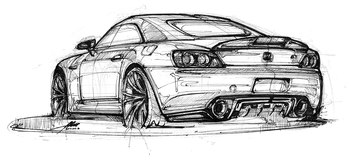 Hand drawn car，vehicle，product design，industrial design，