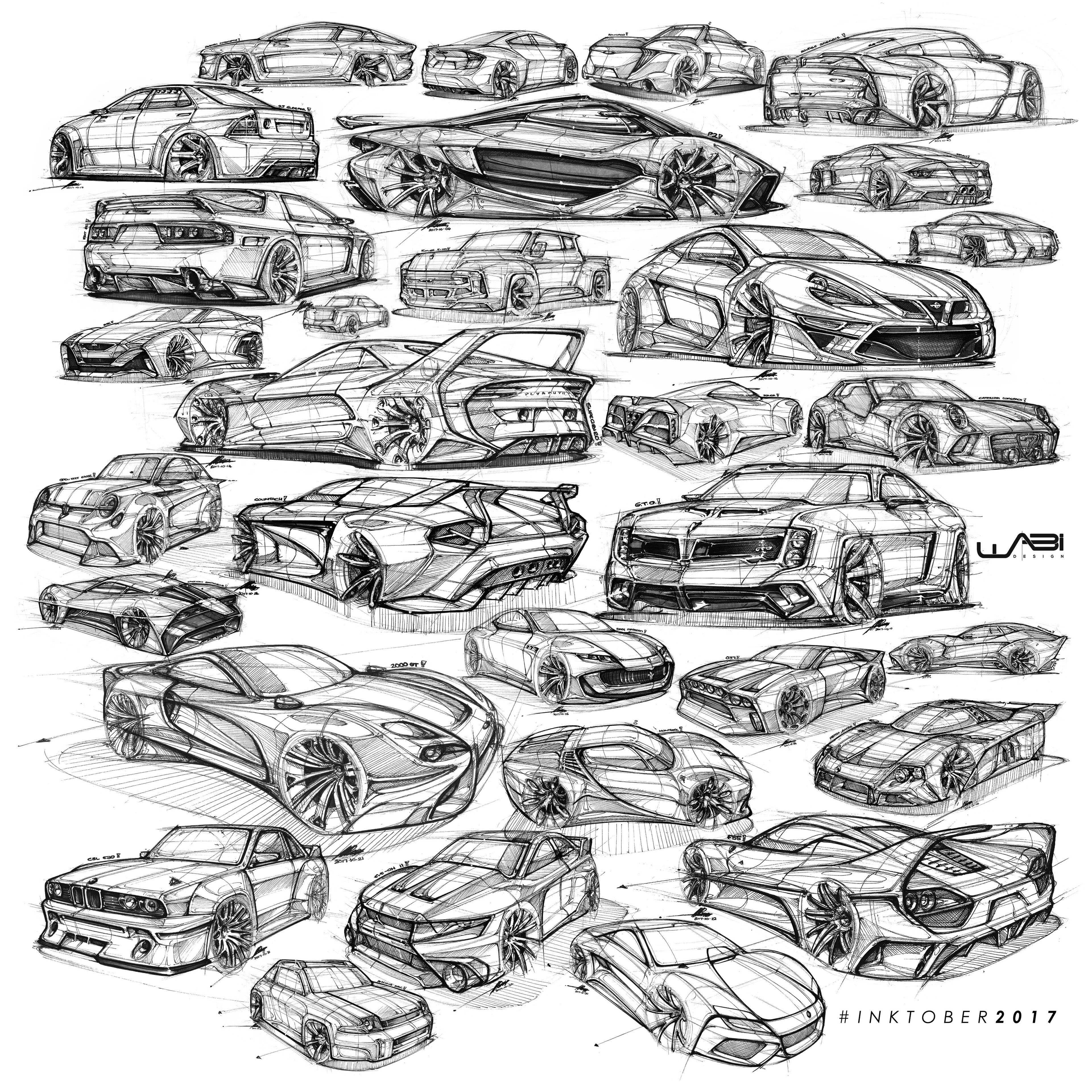 Hand drawn car，vehicle，product design，industrial design，